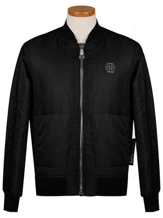 logo bomber jacket black - PHILIPP PLEIN - BALAAN.