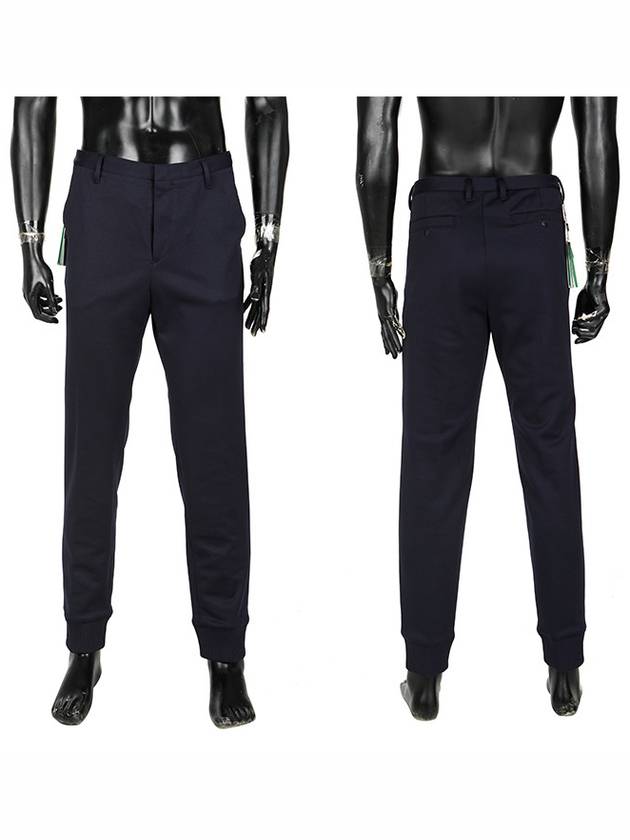 5PA228 1RH K76 Hem Elastic Band Blue Marine Suit Pants - KENZO - BALAAN 2