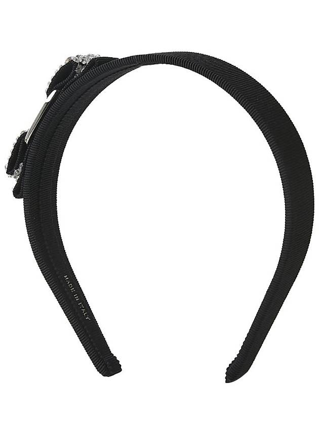 Women's Vara Bow Headband Black - SALVATORE FERRAGAMO - BALAAN 4