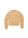 Face Patch Crop Cardigan Biscuit Beige - ACNE STUDIOS - BALAAN 2