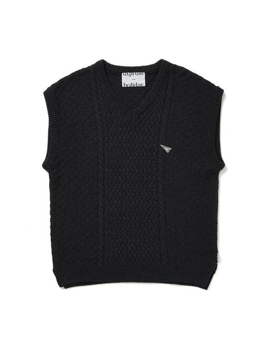 Cable knit vestCharcoal - EXPRESSHOLIDAY - BALAAN 2