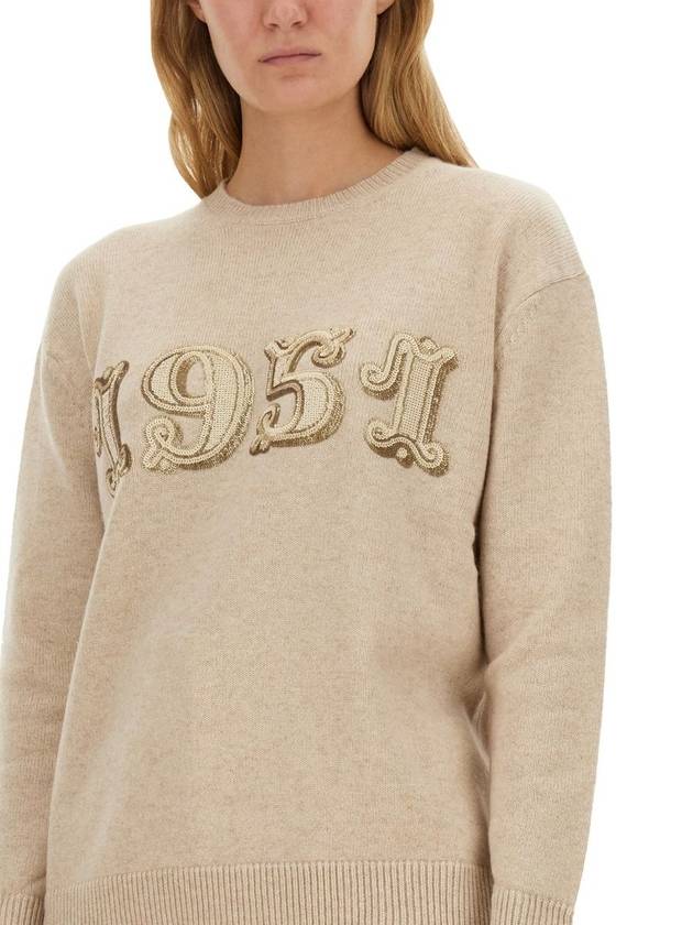 Plata crew neck knit top beige - MAX MARA - BALAAN 6