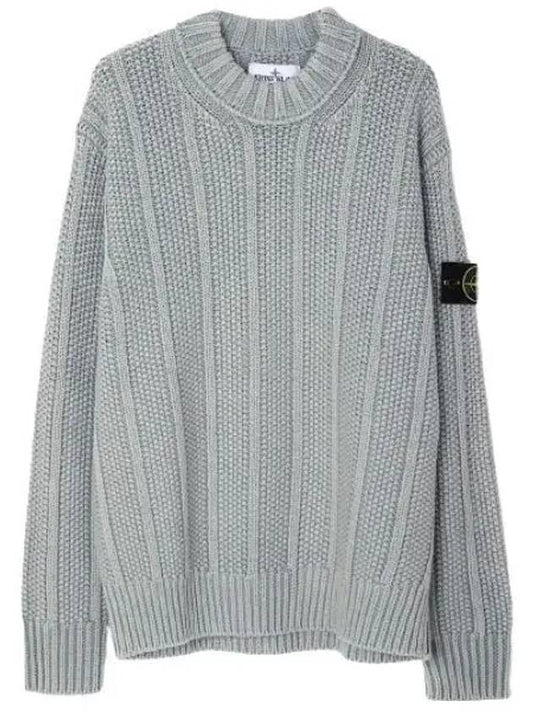 Wappen Patch Mock Neck Knit Top Sage Green - STONE ISLAND - BALAAN 2