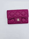 Classic caviar zipper card wallet snap card wallet purple dark pink AP4096 - CHANEL - BALAAN 8