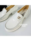 CC Logo Pearl Patent Loafer White 37 G39447 - CHANEL - BALAAN 6