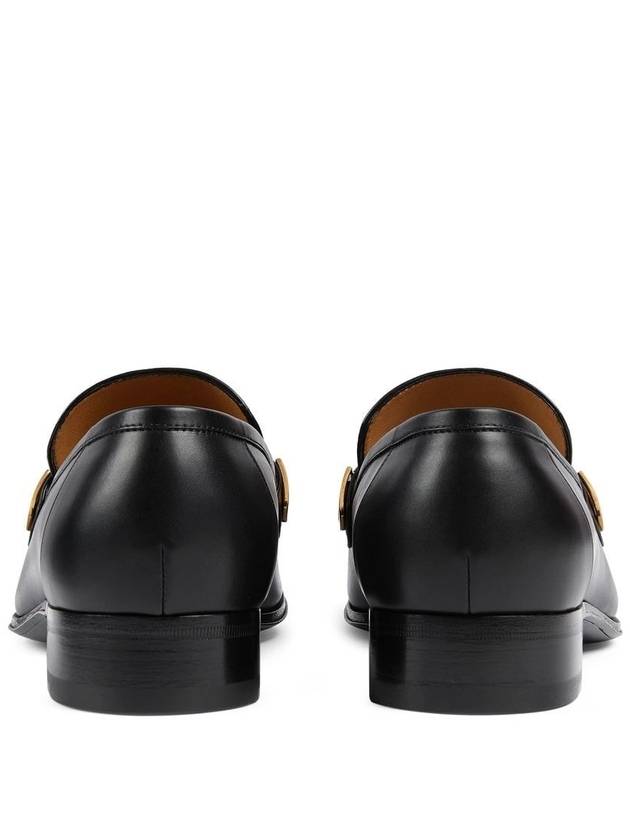 Mirror G Leather Loafers Black - GUCCI - BALAAN 4