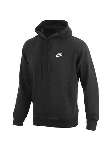 Logo Club Pullover Hoodie Black - NIKE - BALAAN 1