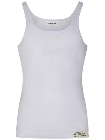 23 fw White Cotton Tank Top M8E98JONO02W0800 B0480746047 - DOLCE&GABBANA - BALAAN 1