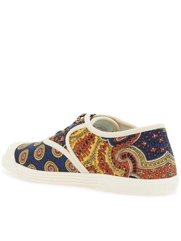 multicolor cotton sneakers with elaborate print - VALENTINO - BALAAN 3