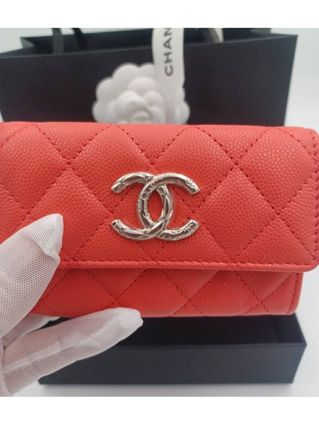 Logo Caviar Card Wallet Hot Pink - CHANEL - BALAAN 5