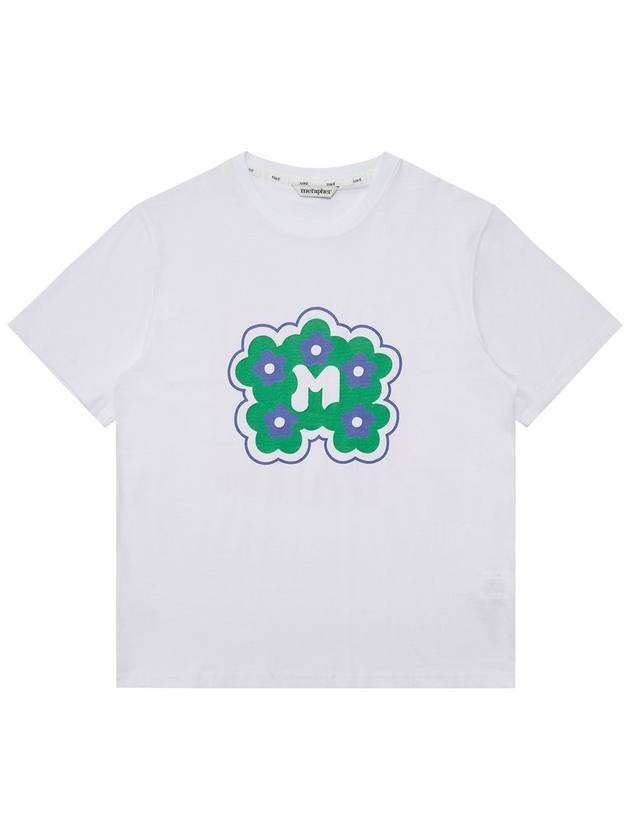 Met Signature Flower Short Sleeves T-Shirt White - METAPHER - BALAAN 5