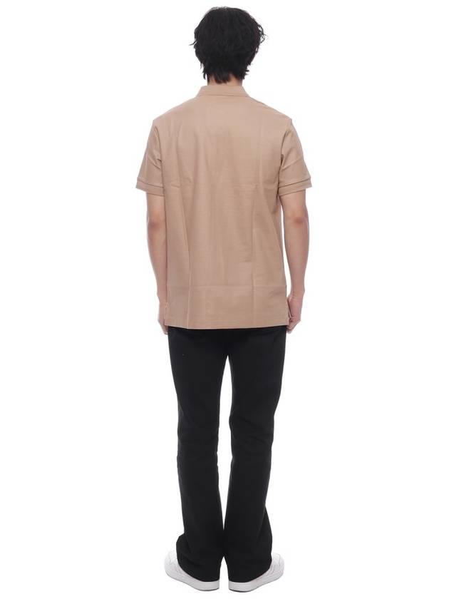 Embroidered Logo Polo Shirt Beige - BURBERRY - BALAAN 6