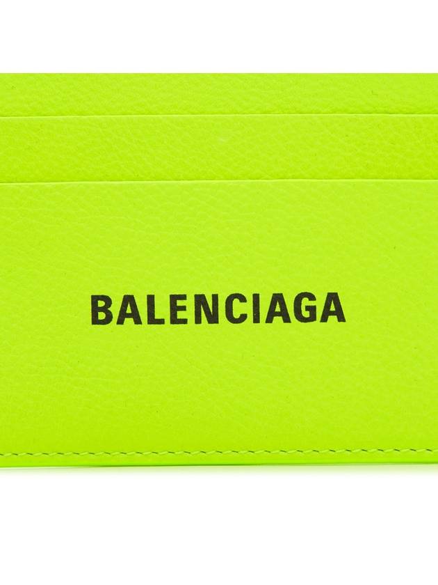 logo card wallet neon yellow - BALENCIAGA - BALAAN.