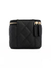 CC Logo Classic Vanity Small Cosmetic Case Mini Bag Black - CHANEL - BALAAN 3