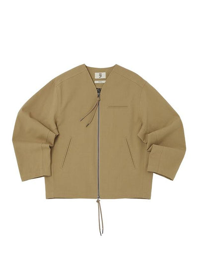 Earth Cotton Y Zip-Up Jacket Beige - A NOTHING - BALAAN 2