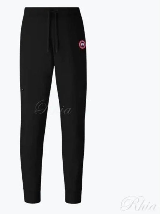 Men's Huron Logo Jogger Pants Black - CANADA GOOSE - BALAAN 2