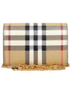 Check Detachable Chain Strap Wallet Archive Beige - BURBERRY - BALAAN 4