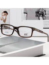 Eyewear Rectangle Horn-Rimmed Eyeglasses Havana Brown - MONTBLANC - BALAAN 3