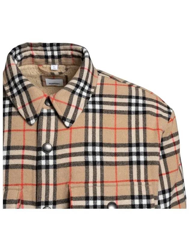 Vintage Check Wool Cotton Over Long Sleeve Shirt Archive Beige - BURBERRY - BALAAN 5