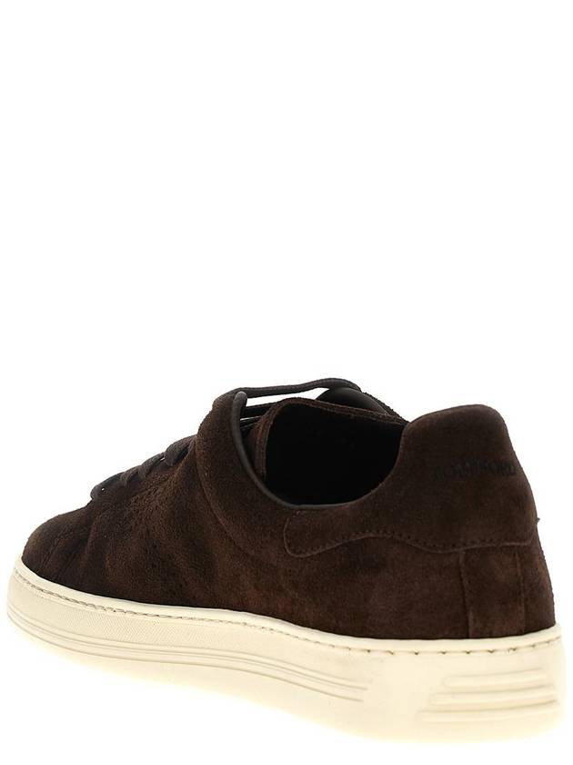 Tom Ford Logo Suede Sneakers - TOM FORD - BALAAN 3