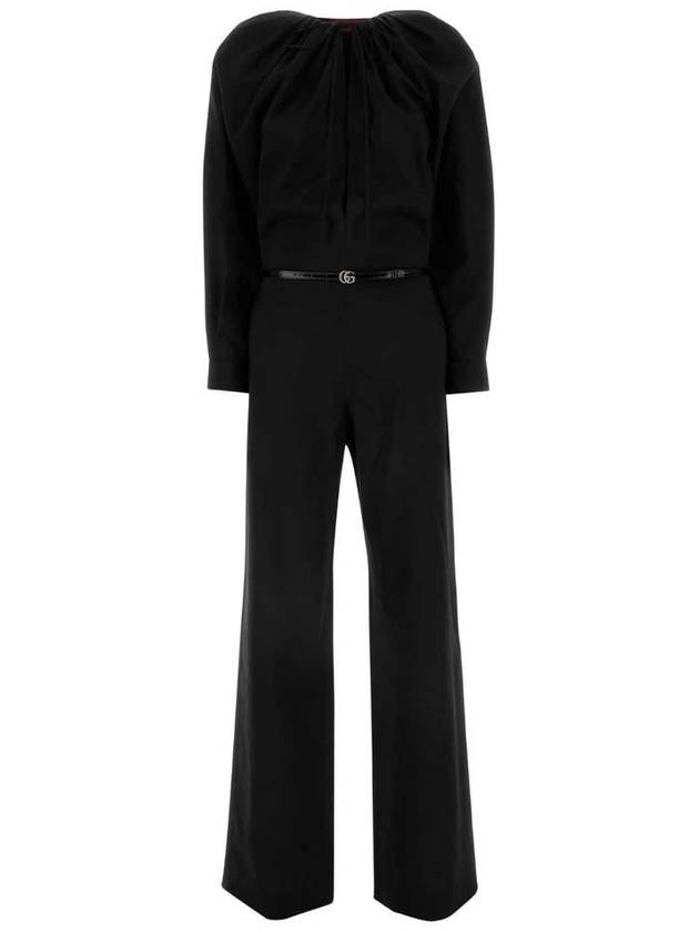 Keyhole Neck Jumpsuit Black - GUCCI - BALAAN 2