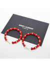 Round Earrings Red - SAINT LAURENT - BALAAN 9