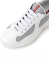 America's Cup Low Top Sneakers Silver White - PRADA - BALAAN 8