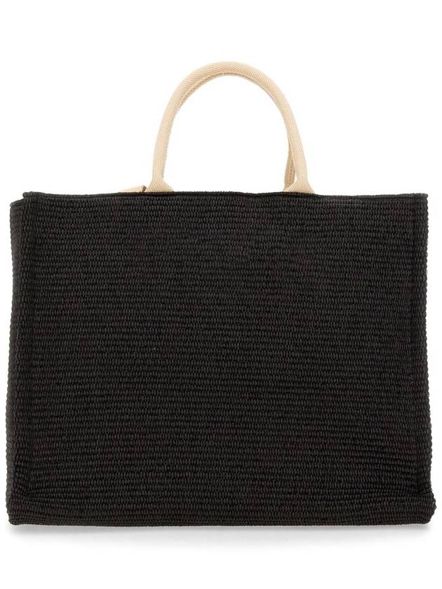 Raffia East West Tote Bag Black - MARNI - BALAAN 5