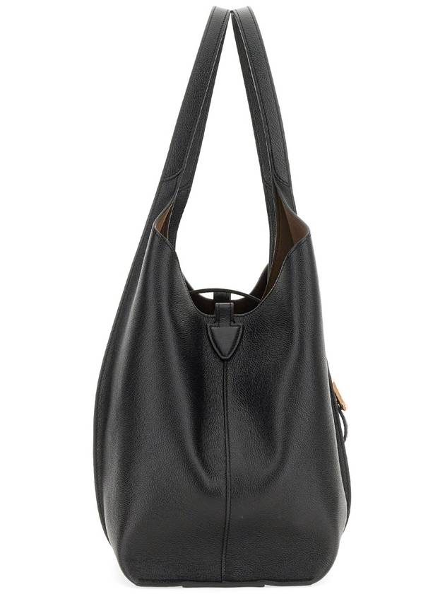 Logo T Timeless Leather Tote Bag Black - TOD'S - BALAAN 6