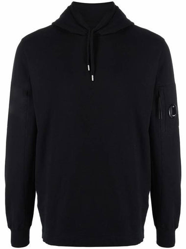 Men's Light Fleece Lens Wappen Hoodie Black - CP COMPANY - BALAAN 1