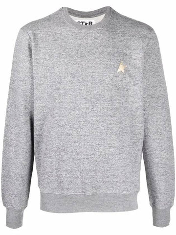 Star Patch Sweatshirt Gray - GOLDEN GOOSE - BALAAN.