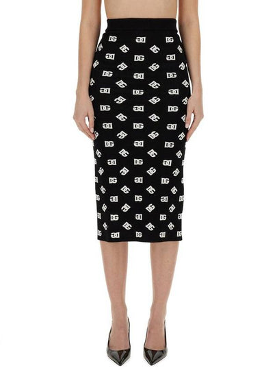 logo jacquard knit midi skirt FXO02TJAIK3 - DOLCE&GABBANA - BALAAN 2