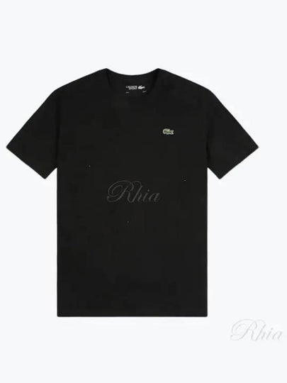 Men's Small Logo Sports Breathable Short Sleeve T-Shirt Black - LACOSTE - BALAAN 2