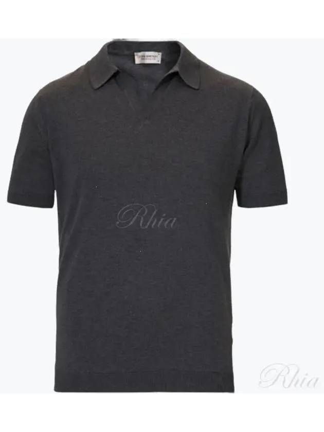 24 Noah Charcoal Short Sleeve Knit - JOHN SMEDLEY - BALAAN 1