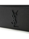 Monogram Caviar Leather Card Wallet Black - SAINT LAURENT - BALAAN 5