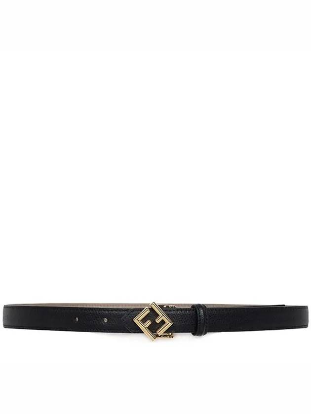 Diamond Reversible Leather Belt Black Beige - FENDI - BALAAN 3