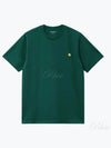 Men's Chase Mini Embroid Logo Short Sleeve T-Shirt Chervil - CARHARTT WIP - BALAAN 2