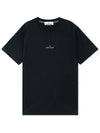 Stamp One Print Short Sleeve T-Shirt Navy - STONE ISLAND - BALAAN 4