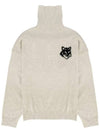 Fox Head Intarsia Comfort Turtleneck Light Grey - MAISON KITSUNE - BALAAN 3