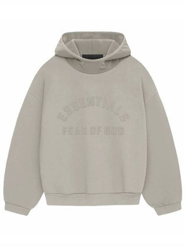 Essential Nylon Fleece Hooded Silver Women - FEAR OF GOD ESSENTIALS - BALAAN 1