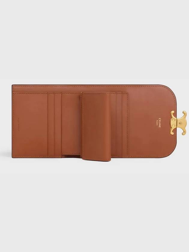 Triomphe Canvas Small Half Wallet Tan - CELINE - BALAAN 6