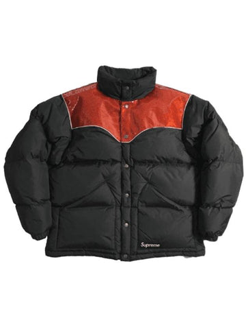 Glitter Yoke Down Puffer Padding Black - SUPREME - BALAAN 1