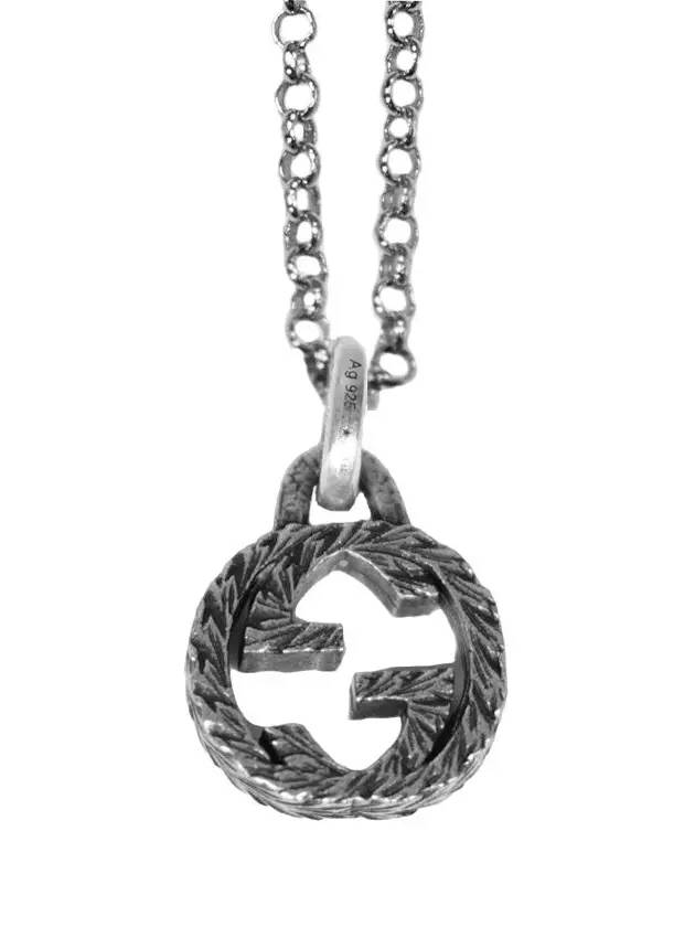 Interlocking G Pendant Necklace Silver - GUCCI - BALAAN 5