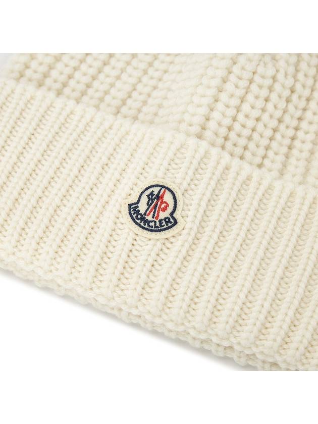 Wool Beanie White - MONCLER - BALAAN 5