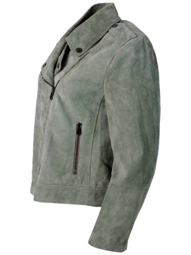 Leather Jacket M0PCL2873C8706 GREEN - BRUNELLO CUCINELLI - BALAAN 3