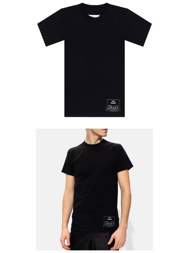 Men's Icon Print Short Sleeve T-Shirt Black - MAISON MARGIELA - BALAAN 5