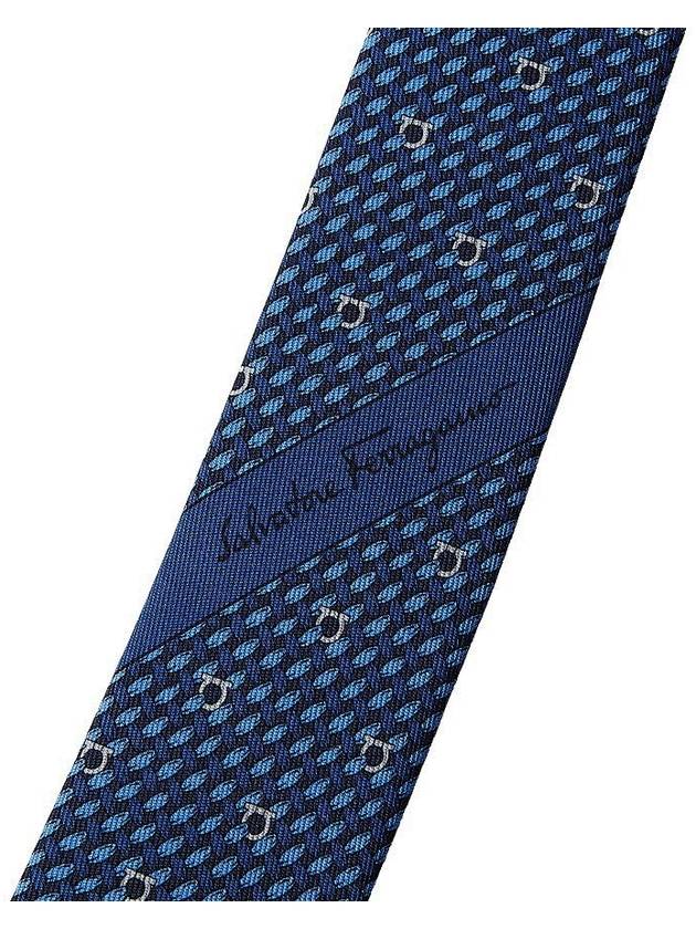 Ferragamo Men's Silk Tie 35 0263 NAVY BLU 0731639 - SALVATORE FERRAGAMO - BALAAN 8