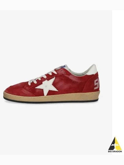 Ball Star Suede Low Top Sneakers Red - GOLDEN GOOSE - BALAAN 2