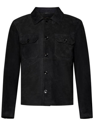 Light Suede Shirt Jacket Black - TOM FORD - BALAAN 1