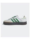 Sambae Leather Low Top Sneakers Green Cloud White - ADIDAS - BALAAN 2